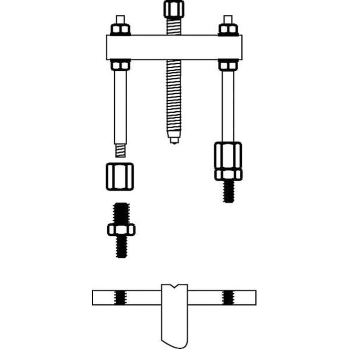 GEDORE Gewindeadapter-Satz für 1- und 2-Loch-Anwendungen, M10