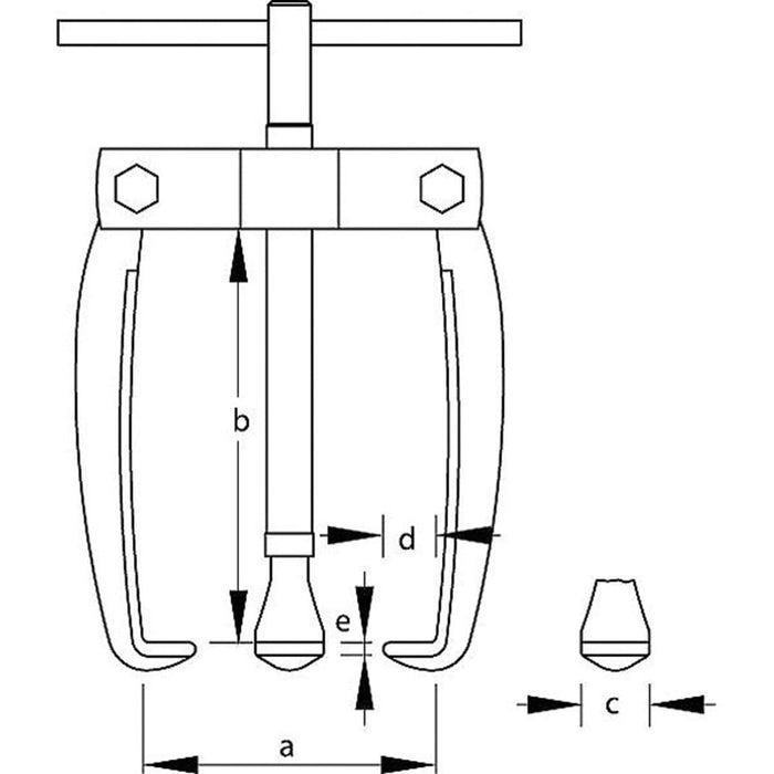 GEDORE Polklemmenabzieher 3-armig 65x50 mm