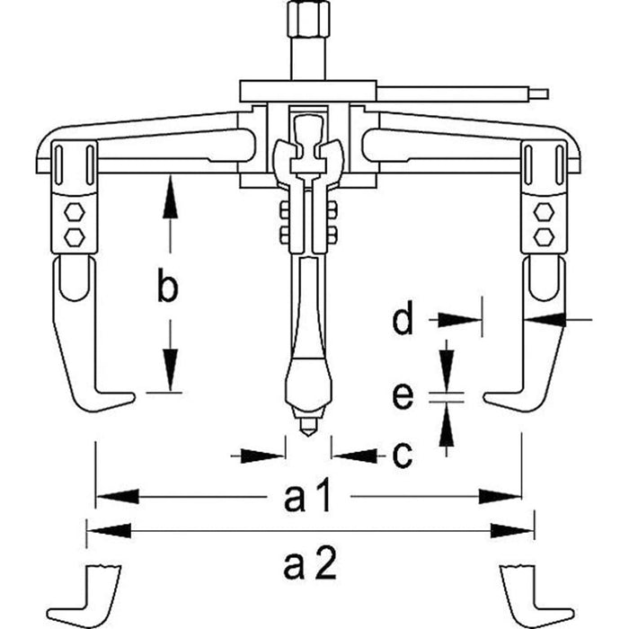 GEDORE Universal-Abzieher 3-armig 580x200 mm