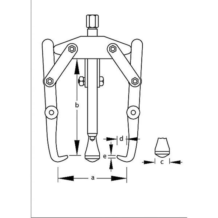 GEDORE Abzieher 3-armig 200x210 mm