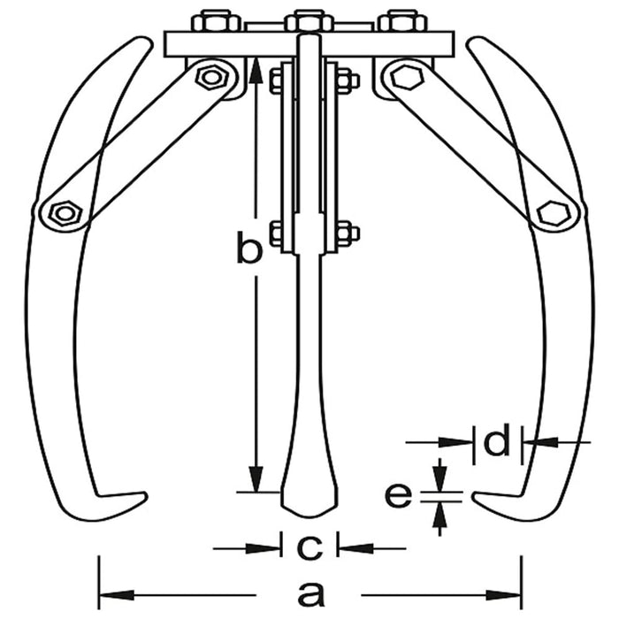GEDORE Abzieher für hydraulisches Arbeitsgerät 1.50, 300x300 mm