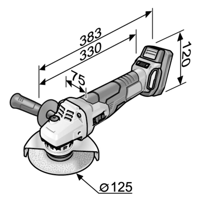 FLEX LBE 125 18.0-EC C Winkelschleifer