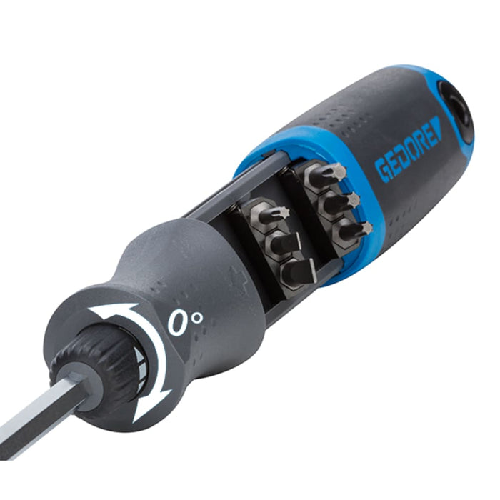 GEDORE Magazin-Schraubendreher m.Knarr