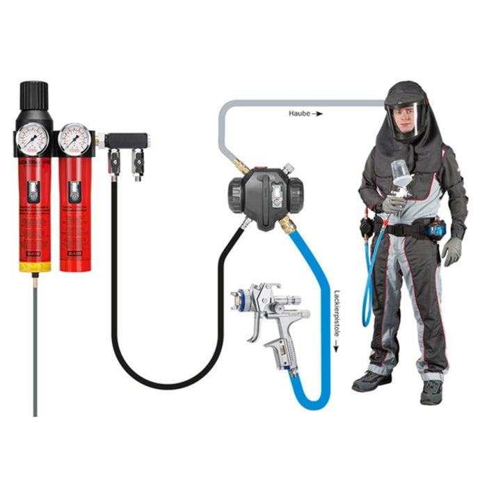 SATA Atemschutz-Set Vision 5000 mit Aktivkohle + EU-Anschluss