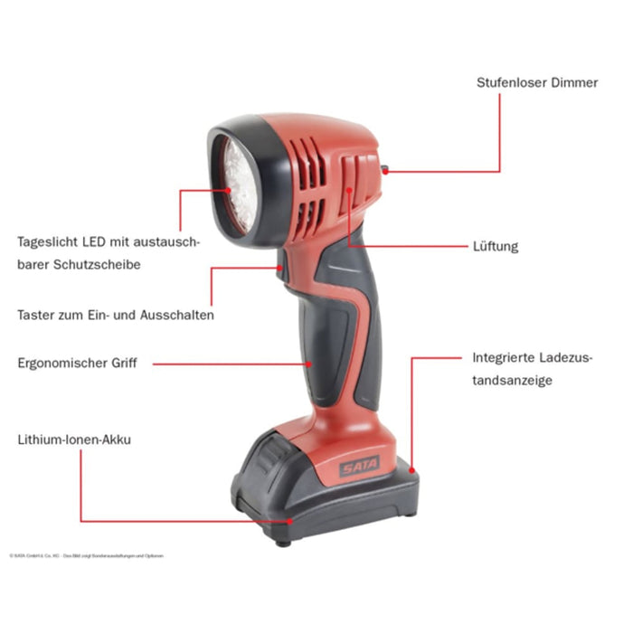 SATA trueSun Tageslichtlampe inkl. Akku und Ladestation
