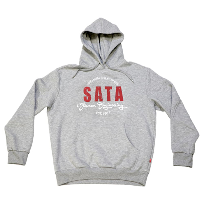 SATA Hoodie grau, Grösse S, 100% Baumwolle, Ausführung Logo SATA