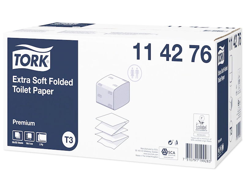 Tork T3 Toilettenpapier Einzelblatt Premium extra weich