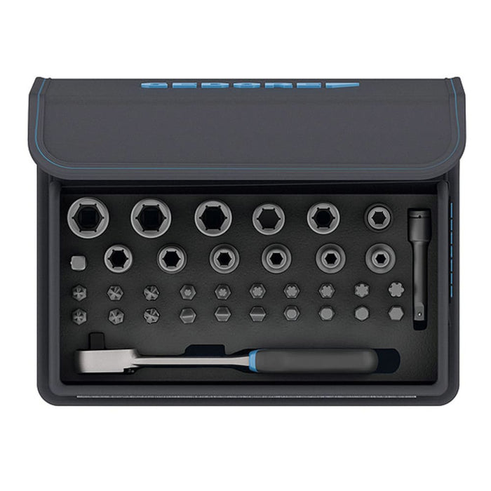 GEDORE TC 666-MU-20 Bit-Steckschlüssel-Satz mit Knarre