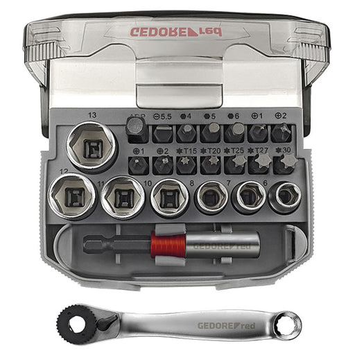 GEDORE RED Steckschl.Satz 1/4 SW6-13mm +Bits 23tlg - BIV