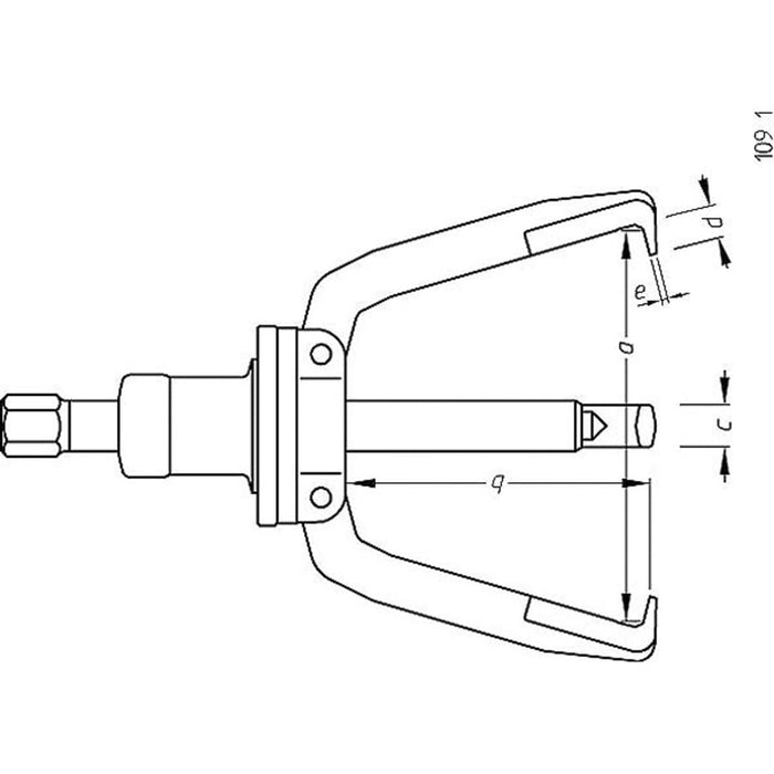 GEDORE Abzieher TWIST+PULL 3-armig mit Dreharretierung 30x130 mm