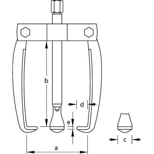 GEDORE Abzieher 3-armig 200x200 mm - BIV