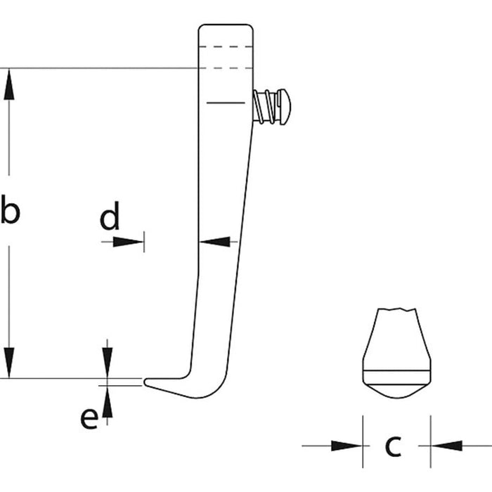 GEDORE Abzughaken Ganzstahl, Hakenbremse 150 mm