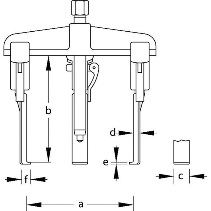 GEDORE Abzieher-Set mit 6 Haken 90x100/200 mm