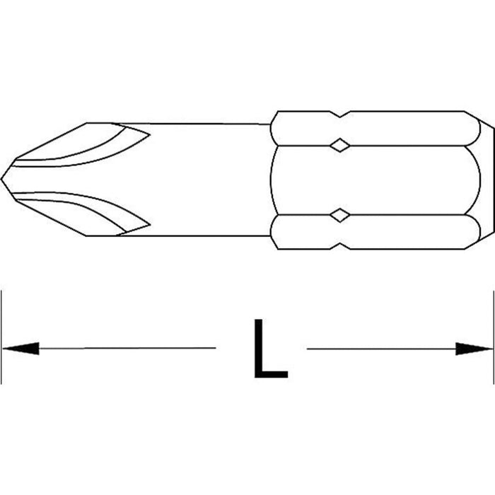 GEDORE Schraubendreherbit 1/4", Vorteilspack 10-tlg, Kreuzschlitz PH 3 L
