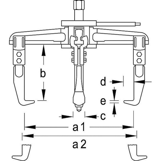 GEDORE Universal-Abzieher 3-armig 520x500 mm - BIV