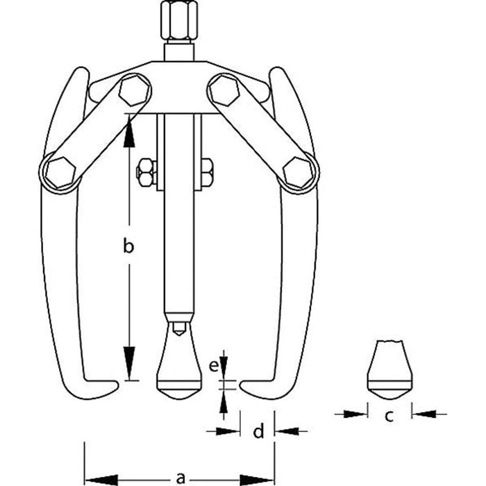GEDORE Abzieher 3-armig 130x160 mm
