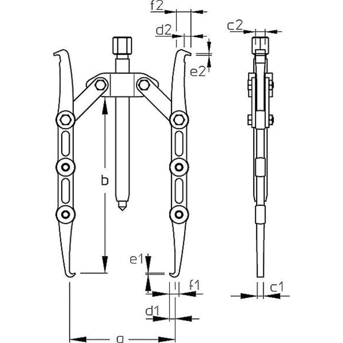 GEDORE Lüfterabzieher 2-armig 150x200 mm