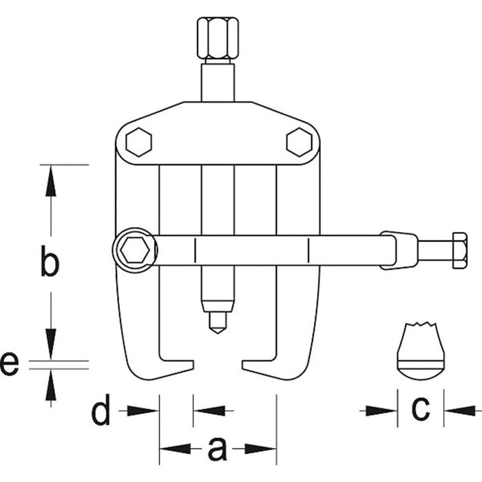 GEDORE Abzieher mit Spannbügel 90x85 mm