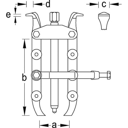 GEDORE Abzieher mit Spannbügel 160x325 mm - BIV