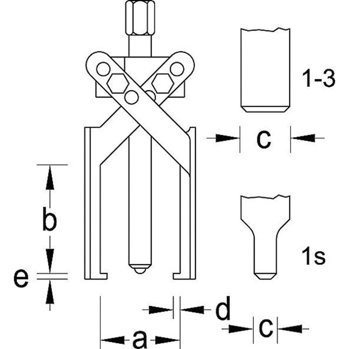 GEDORE Abzieher mit schlanken Haken 80x85 mm