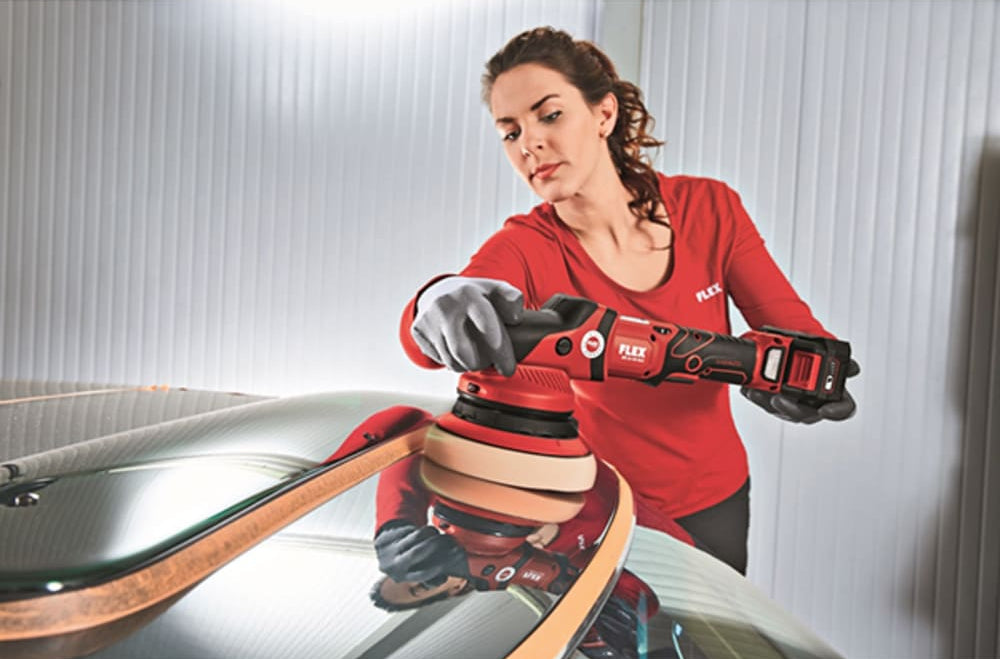 FLEX Akku- Exzenterpolierer freilaufend XFE 15 150 18.0-EC/5.0 P-Set