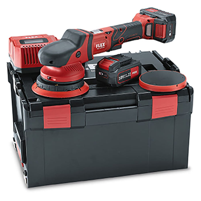 FLEX Akku- Exzenterpolierer freilaufend XFE 15 150 18.0-EC/5.0 P-Set