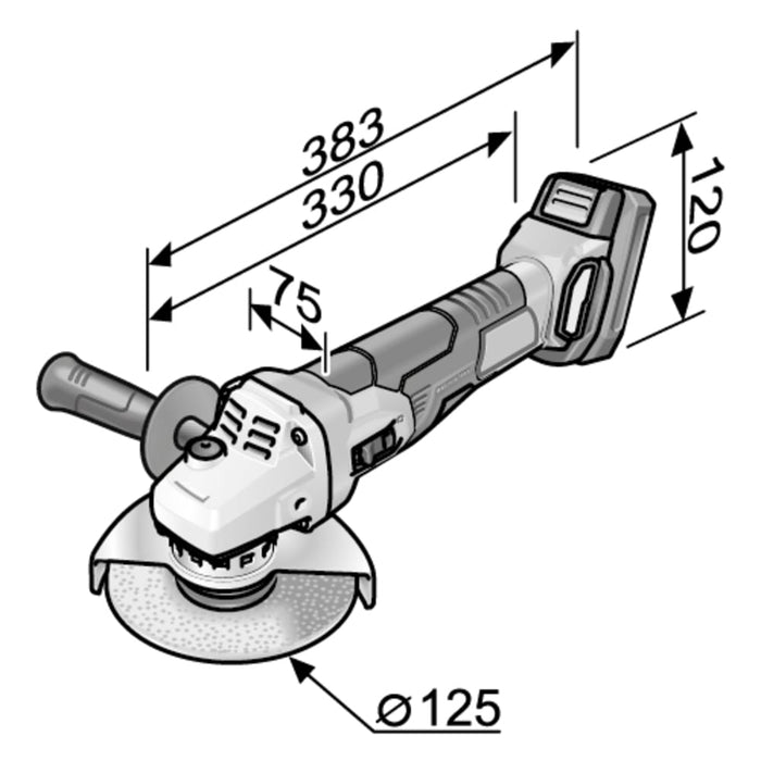 FLEX LB 125 18.0-EC C Winkelschleifer