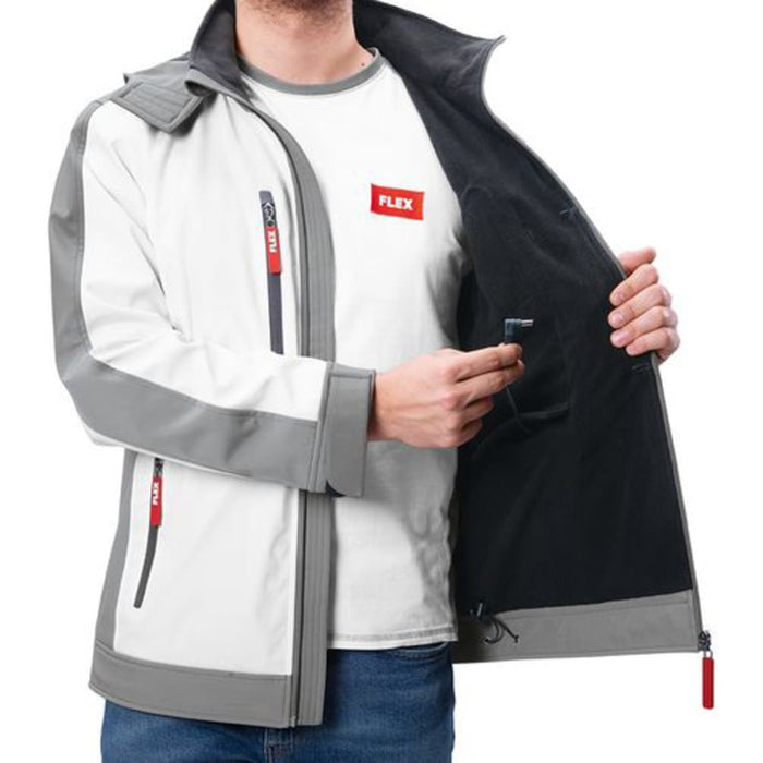 FLEX Akku- Heizjacke Softshell S TJ White 10.8/18.0 MEN