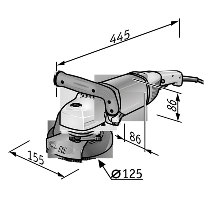 FLEX Sanierungsschleifer LD 18-7 125 R, Kit Turbo-Jet