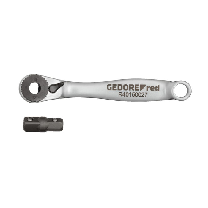 GEDORE RED Bit-Knarre L/R. 1/4 L.91mm RSW6°+Adapter